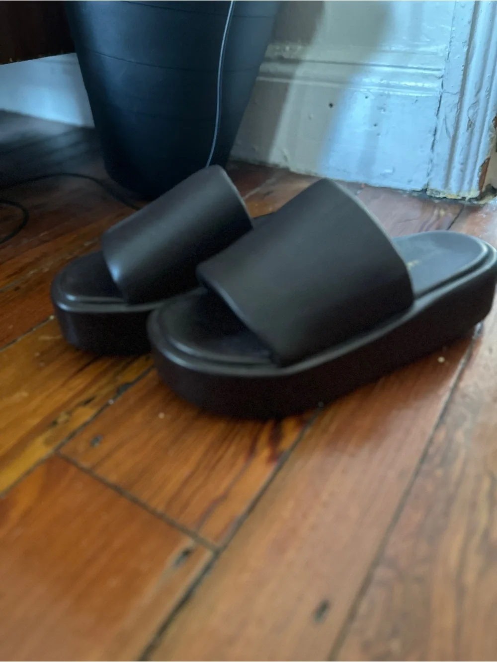 Alias Mae Brown Slide Platform Sandals